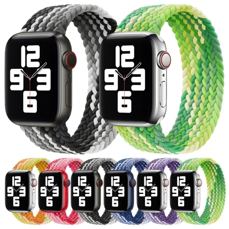 Ersatzarmband aus Nylon mit einfacher Schlaufenwebung, Größe: XS 128 mm für Apple Watch Series 6 &amp; SE &amp; 5 &amp; 4 40 mm / 3 &amp; 2 &amp; 1 38 mm, XS 128 mm 40 mm / 38 mm