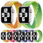 Ersatzarmband aus Nylon mit einfacher Schlaufenwebung, Größe: M 145 mm für Apple Watch Series 6 &amp; SE &amp; 5 &amp; 4 40 mm / 3 &amp; 2 &amp; 1 38 mm, M 145 mm 40 mm / 38 mm