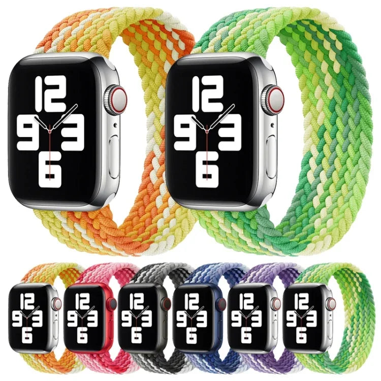 Ersatzarmband aus Nylon mit einfacher Schlaufenwebung, Größe: M 145 mm für Apple Watch Series 6 &amp; SE &amp; 5 &amp; 4 40 mm / 3 &amp; 2 &amp; 1 38 mm, M 145 mm 40 mm / 38 mm