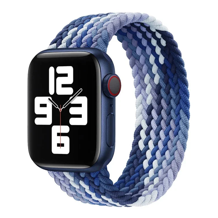 Ersatzarmband aus Nylon mit einfacher Schlaufenwebung, Größe: L 155 mm für Apple Watch Series 6 &amp; SE &amp; 5 &amp; 4 40 mm / 3 &amp; 2 &amp; 1 38 mm, L 155 mm 40 mm / 38 mm