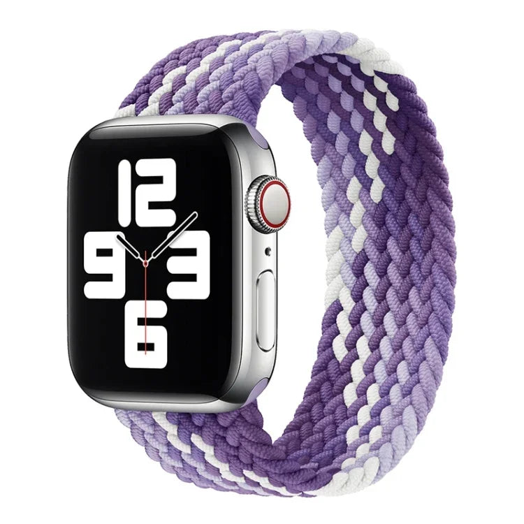 Ersatzarmband aus Nylon mit einfacher Schlaufenwebung, Größe: L 155 mm für Apple Watch Series 6 &amp; SE &amp; 5 &amp; 4 40 mm / 3 &amp; 2 &amp; 1 38 mm, L 155 mm 40 mm / 38 mm
