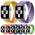 Ersatzarmband aus Nylon mit einfacher Schlaufenwebung, Größe: L 155 mm für Apple Watch Series 6 &amp; SE &amp; 5 &amp; 4 40 mm / 3 &amp; 2 &amp; 1 38 mm, L 155 mm 40 mm / 38 mm