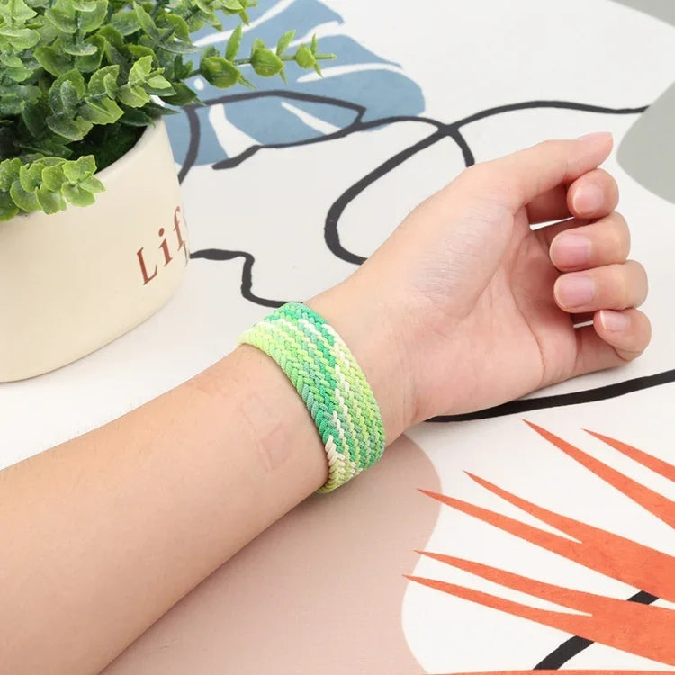 Ersatzarmband aus Nylon mit einfacher Schlaufenwebung, Größe: L 155 mm für Apple Watch Series 6 &amp; SE &amp; 5 &amp; 4 40 mm / 3 &amp; 2 &amp; 1 38 mm, L 155 mm 40 mm / 38 mm