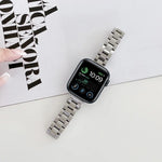 Dreifach-Perlen-Armband aus Stahl, passend für Apple Watch Series 7 (41 mm), 6, SE, 5 und 4 (40 mm) sowie für Apple Watch Series 7 (45 mm), 6, SE, 5 und 4 (44 mm).