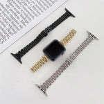 Edelstahl-Ersatzarmband mit sieben Perlen, passend für Apple Watch Series 7 (41 mm), Series 6, SE, Series 5 und Series 4 (40 mm) sowie Series 7 (45 mm), Series 6, SE, Series 5 und Series 4 (44 mm).