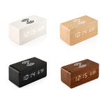 KD8801 5W Holz-Kreativ-Wireless-Ladegerät, LED-Spiegel, Digitalanzeige, Wecker, regulärer Stil