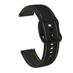 Zweifarbiges Silikon-Ersatzarmband mit Ziernähten für Samsung Galaxy Watch Active 2, 20 mm