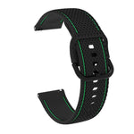 Zweifarbiges Silikon-Ersatzarmband mit Ziernähten für Samsung Galaxy Watch Active 2, 20 mm