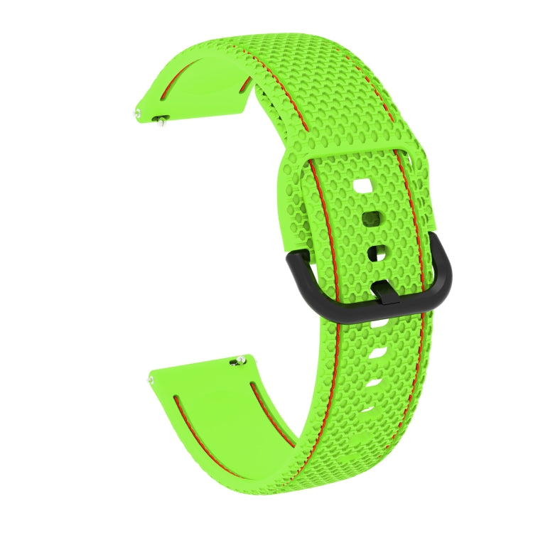 Zweifarbiges Silikon-Ersatzarmband mit Ziernähten für Samsung Galaxy Watch Active 2, 20 mm