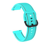 Zweifarbiges Silikon-Ersatzarmband mit Ziernähten für Samsung Galaxy Watch Active 2, 20 mm