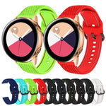 Zweifarbiges Silikon-Ersatzarmband mit Ziernähten für Samsung Galaxy Watch Active 2, 20 mm