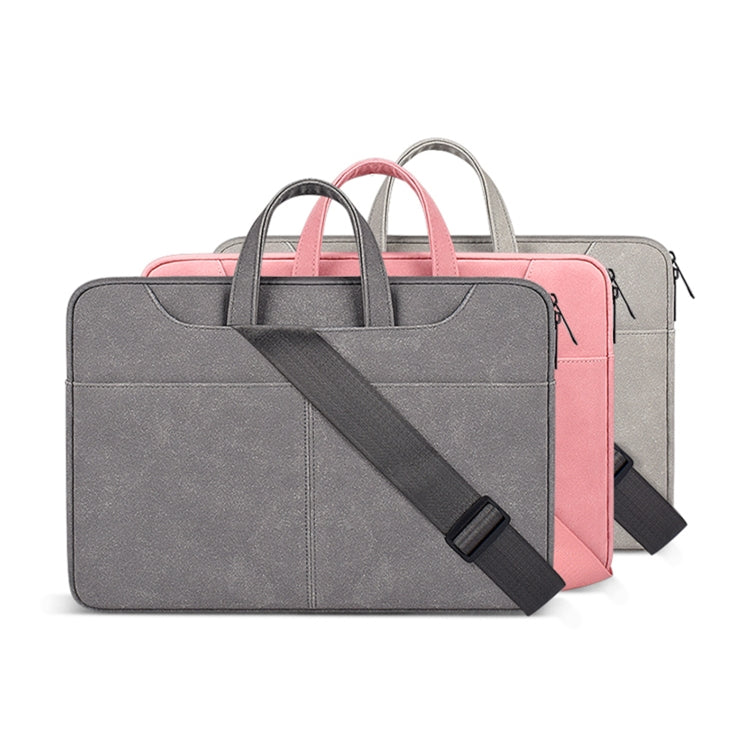 ST06SDJ Mattierte PU Business-Laptoptasche mit abnehmbarem Schultergurt, 13,3 Zoll, 14,1-15,4 Zoll, 15,6 Zoll