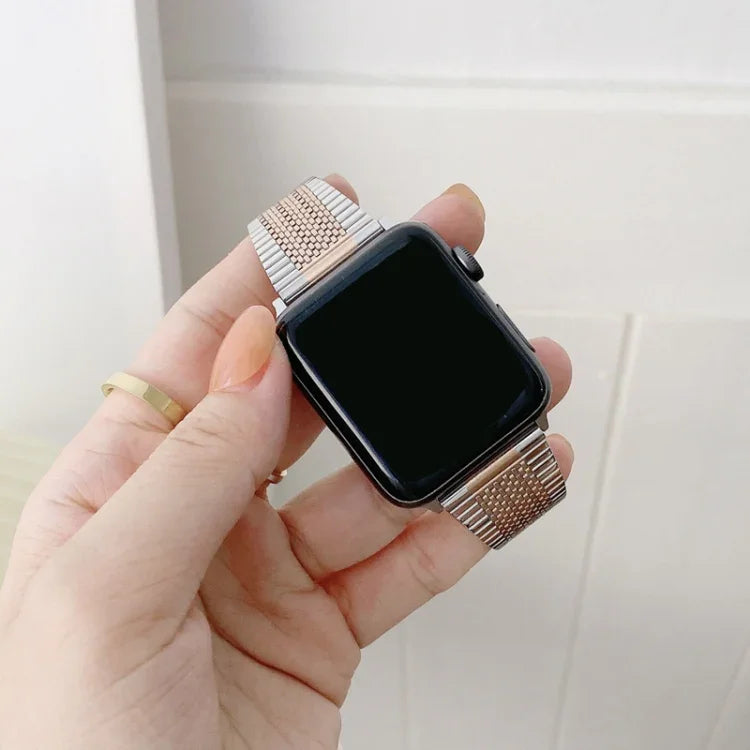 Schmale Edelstahl-Ersatzarmbänder für Apple Watch Series 7 (41 mm), 6, SE, 5 und 4 (40 mm) und 4 (45 mm), passend für Apple Watch Series 7 (45 mm), 6, SE, 5 und 4 (44 mm).