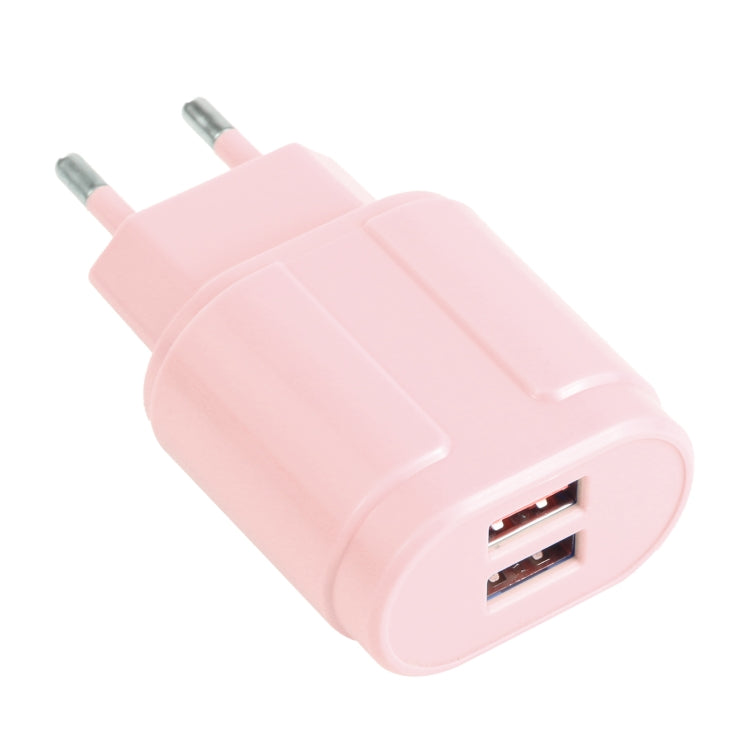 13-22 2.1A Dual-USB Macarons Reise-Ladegerät, EU Stecker, US Stecker