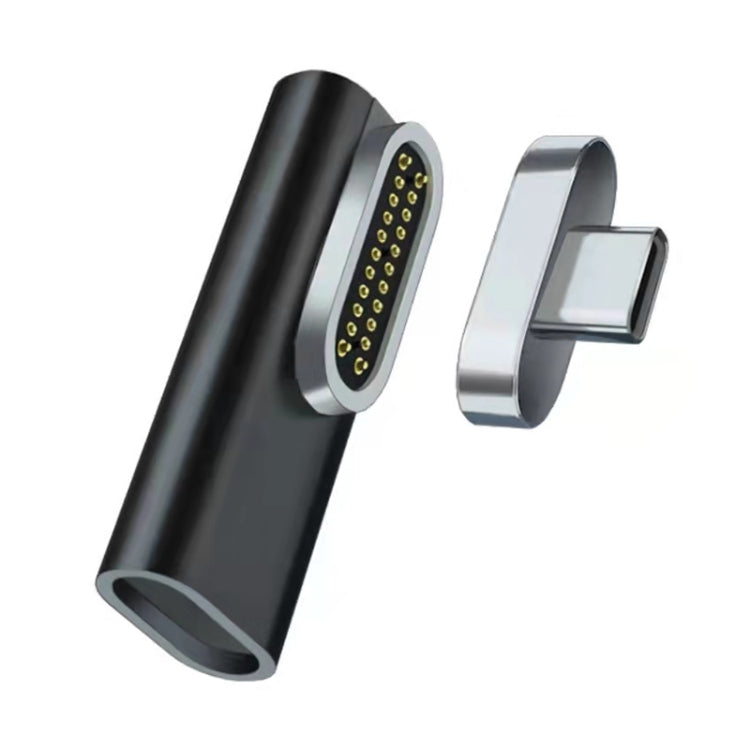 100W USB-C / Type-C Buchse zu 20-Pin magnetischem USB-C / Type-C Stecker Winkeladapter