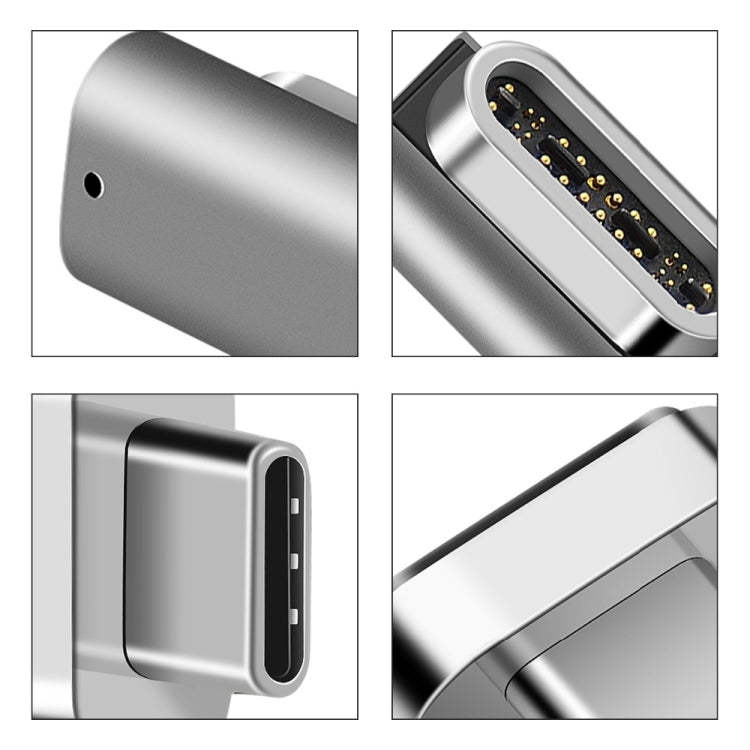 100W USB-C / Type-C Buchse zu 20-Pin magnetischem USB-C / Type-C Stecker Winkeladapter