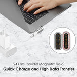 100W USB-C / Type-C Buchse zu 20-Pin magnetischem USB-C / Type-C Stecker Winkeladapter