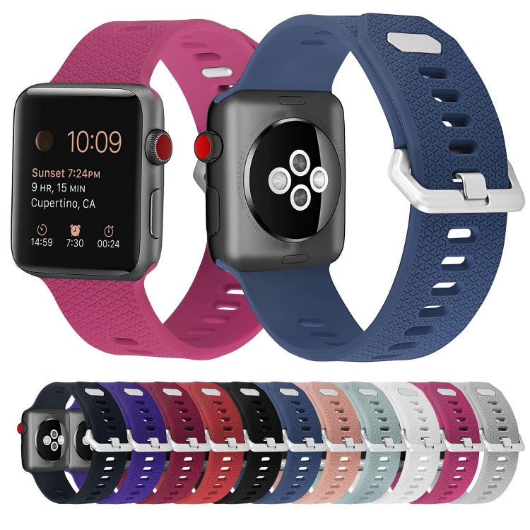 Silikon-Ersatzarmband für Apple Watch Series, 7 45mm / 6 & SE & 5 & 4 44mm / 3 & 2 & 1 42mm, 7 41mm / 6 & SE & 5 & 4 40mm / 3 & 2 & 1 38mm