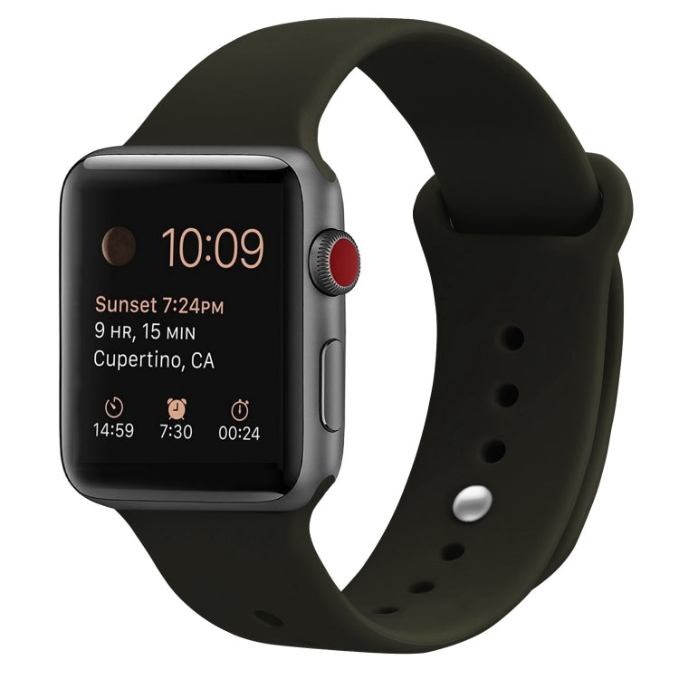 Silikon Ersatzarmband Uhrenarmband Für Apple Watch Series, 7 41mm / 6 & SE & 5 & 4 40mm / 3 & 2 & 1 38mm, 7 45mm / 6 & SE & 5 & 4 44mm / 3 & 2 & 1 42mm
