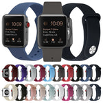 Silikon Ersatzarmband Uhrenarmband Für Apple Watch Series, 7 41mm / 6 & SE & 5 & 4 40mm / 3 & 2 & 1 38mm, 7 45mm / 6 & SE & 5 & 4 44mm / 3 & 2 & 1 42mm
