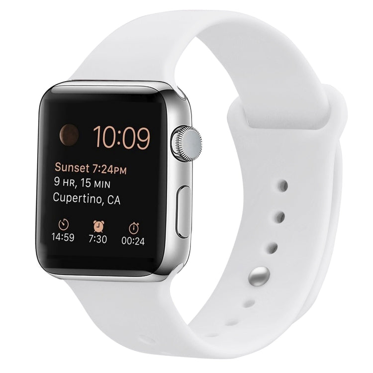 Silikon Ersatzarmband Uhrenarmband Für Apple Watch Series, 7 41mm / 6 & SE & 5 & 4 40mm / 3 & 2 & 1 38mm, 7 45mm / 6 & SE & 5 & 4 44mm / 3 & 2 & 1 42mm