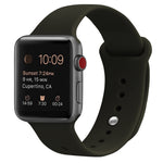 Silikon Ersatzarmband Uhrenarmband Für Apple Watch Series, 7 41mm / 6 & SE & 5 & 4 40mm / 3 & 2 & 1 38mm, 7 45mm / 6 & SE & 5 & 4 44mm / 3 & 2 & 1 42mm