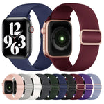 Elastisches Silikon-Ersatzarmband für Apple Watch Series 7 (45 mm), 6, SE, 5, 4 (44 mm) und 3, 2, 1 (42 mm)