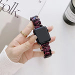 Ersatzarmband aus Kunstharz für Apple Watch Series 7 (41 mm), 6, SE, 5, 4 (40 mm), 3, 2, 1 (38 mm) und 7 (45 mm), 6, SE, 5, 4 (44 mm) sowie 3, 2, 1 (42 mm).