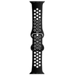 Zweifarbiges Armband aus Flüssigsilikon mit Schmetterlingsverschluss für Apple Watch Series 7 (41 mm), 6, SE, 5, 4 (40 mm), 3, 2, 1 (38 mm) und 7 (45 mm), 6, SE, 5, 4 (44 mm) sowie 3, 2, 1 (42 mm).