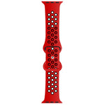 Zweifarbiges Armband aus Flüssigsilikon mit Schmetterlingsverschluss für Apple Watch Series 7 (41 mm), 6, SE, 5, 4 (40 mm), 3, 2, 1 (38 mm) und 7 (45 mm), 6, SE, 5, 4 (44 mm) sowie 3, 2, 1 (42 mm).