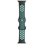 Zweifarbiges Armband aus Flüssigsilikon mit Schmetterlingsverschluss für Apple Watch Series 7 (41 mm), 6, SE, 5, 4 (40 mm), 3, 2, 1 (38 mm) und 7 (45 mm), 6, SE, 5, 4 (44 mm) sowie 3, 2, 1 (42 mm).
