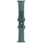 Zweifarbiges Armband aus Flüssigsilikon mit Schmetterlingsverschluss für Apple Watch Series 7 (41 mm), 6, SE, 5, 4 (40 mm), 3, 2, 1 (38 mm) und 7 (45 mm), 6, SE, 5, 4 (44 mm) sowie 3, 2, 1 (42 mm).