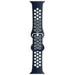 Zweifarbiges Armband aus Flüssigsilikon mit Schmetterlingsverschluss für Apple Watch Series 7 (41 mm), 6, SE, 5, 4 (40 mm), 3, 2, 1 (38 mm) und 7 (45 mm), 6, SE, 5, 4 (44 mm) sowie 3, 2, 1 (42 mm).