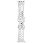 Zweifarbiges Armband aus Flüssigsilikon mit Schmetterlingsverschluss für Apple Watch Series 7 (41 mm), 6, SE, 5, 4 (40 mm), 3, 2, 1 (38 mm) und 7 (45 mm), 6, SE, 5, 4 (44 mm) sowie 3, 2, 1 (42 mm).