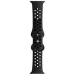 Zweifarbiges Armband aus Flüssigsilikon mit Schmetterlingsverschluss für Apple Watch Series 7 (41 mm), 6, SE, 5, 4 (40 mm), 3, 2, 1 (38 mm) und 7 (45 mm), 6, SE, 5, 4 (44 mm) sowie 3, 2, 1 (42 mm).