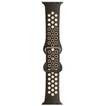 Zweifarbiges Armband aus Flüssigsilikon mit Schmetterlingsverschluss für Apple Watch Series 7 (41 mm), 6, SE, 5, 4 (40 mm), 3, 2, 1 (38 mm) und 7 (45 mm), 6, SE, 5, 4 (44 mm) sowie 3, 2, 1 (42 mm).