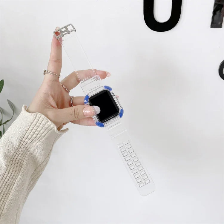 Integriertes, farblich kontrastierendes Ersatzarmband für Apple Watch Series 7 (41 mm), 6, SE, 5, 4 (40 mm), 3, 2, 1 (38 mm) und 7 (45 mm), 6, SE, 5, 4 (44 mm) sowie 3, 2, 1 (42 mm).