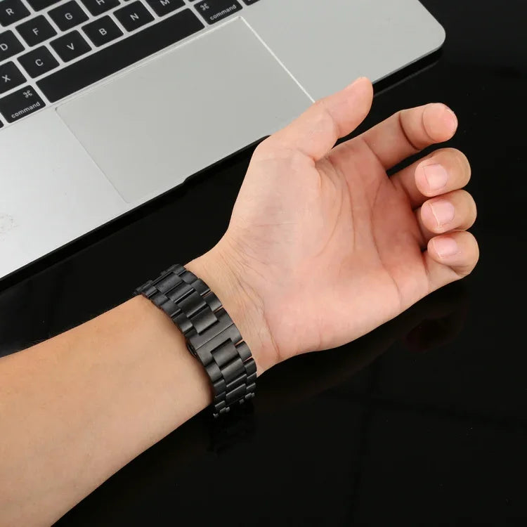 Edelstahl-Armband, passend für Apple Watch Series 7 (41 mm), 6, SE, 5, 4 (40 mm), 3, 2, 1 (38 mm) und 7 (45 mm), 6, SE, 5, 4 (44 mm) sowie 3, 2, 1 (42 mm).