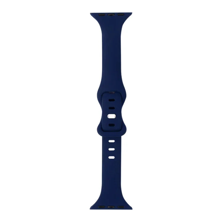 Schlankes Silikon-Ersatzarmband mit 8 Schnallen für Apple Watch Series 7 (41 mm), 6, SE, 5 und 4 (40 mm) sowie für Apple Watch Series 7 (45 mm), 6, SE, 5 und 4 (44 mm).
