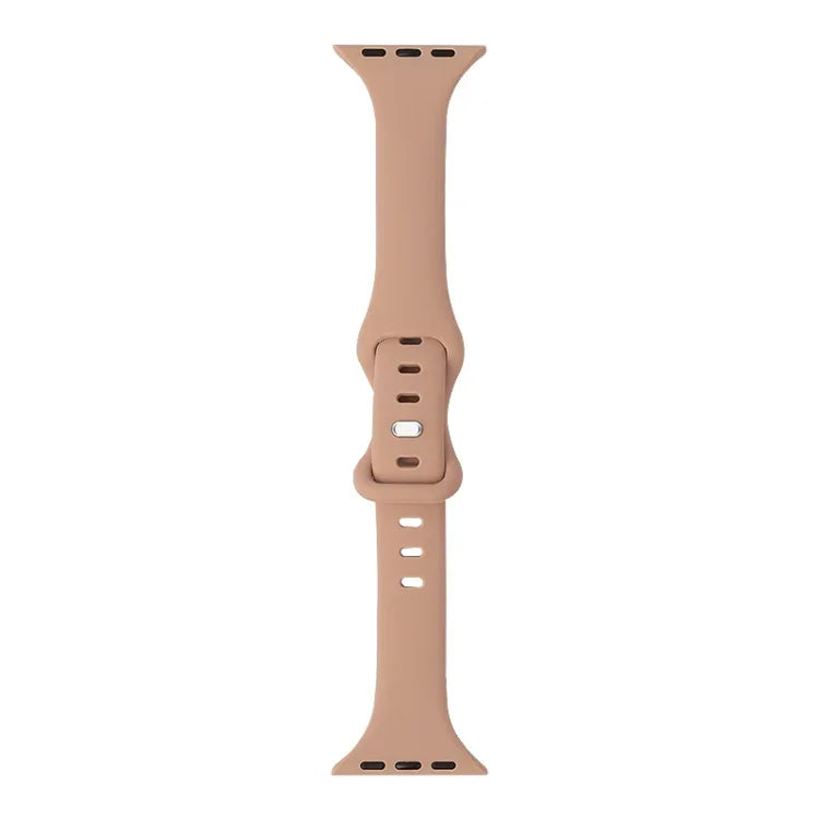 Schlankes Silikon-Ersatzarmband mit 8 Schnallen für Apple Watch Series 7 (41 mm), 6, SE, 5 und 4 (40 mm) sowie für Apple Watch Series 7 (45 mm), 6, SE, 5 und 4 (44 mm).