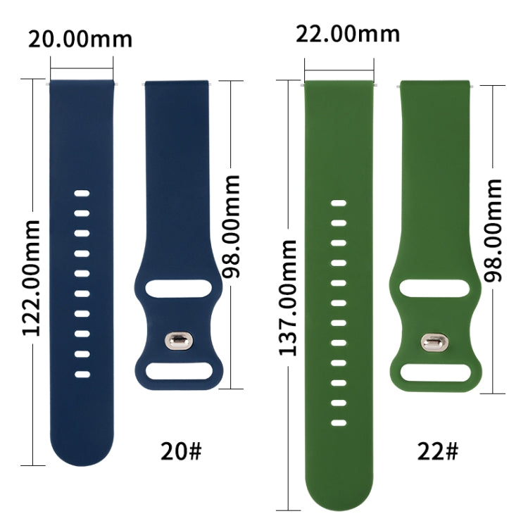Uhrenarmband aus Silikon mit 8 Schnallen, für Amazfit GTR 2, für Amazfit GTR 42 mm, für Amazfit GTR 47 mm, für Amazfit GTS / GTS 2