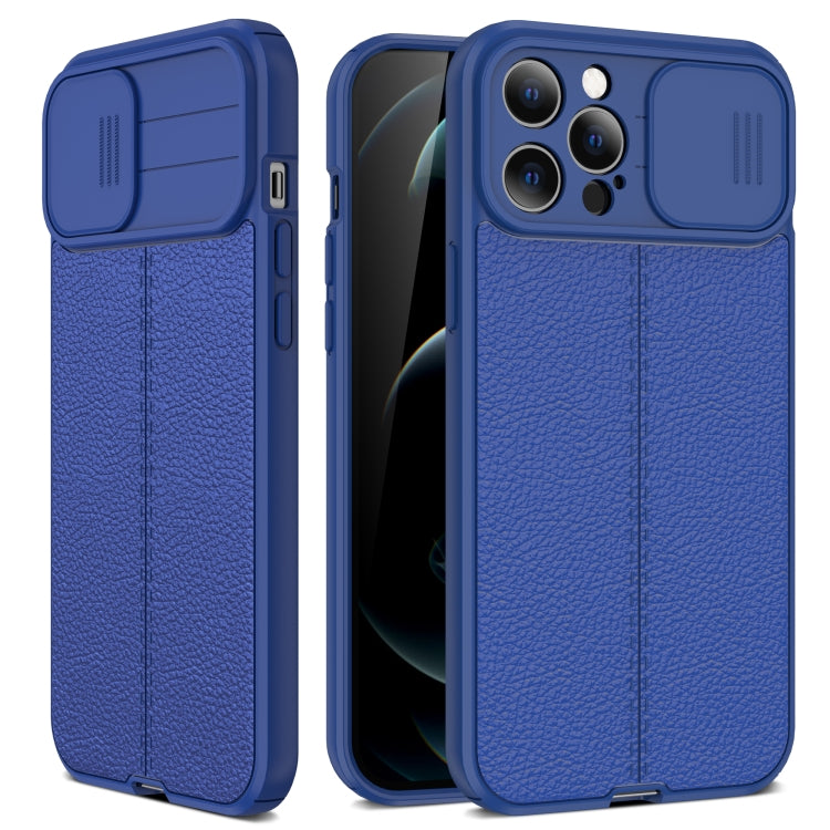 Litchi Texture Sliding Camshield TPU Protective Case, For iPhone 11, For iPhone 11 Pro, For iPhone 11 Pro Max, For iPhone 12 mini, For iPhone 12, For iPhone 12 Pro, For iPhone 12 Pro Max