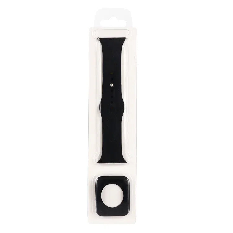 Silicone Replacement Strap Watchband + Watch Protective Case Set, For Apple Watch Series 3 & 2 & 1 38mm, For Apple Watch Series 3 & 2 & 1 42mm