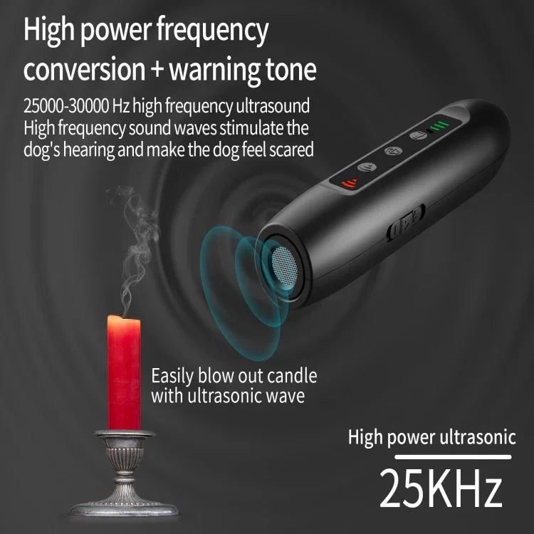 Tsattine N10 Ultrasonic Dog Repeller with LED Electricity Display & Flashlight, N10