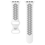 Zweifarbiges Silikon-Ersatzarmband mit 8 Schnallen für Apple Watch Series 7 (41 mm), 6, SE, 5, 4 (40 mm) und 3, 2, 1 (38 mm)