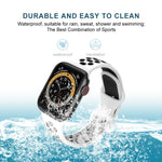 Zweifarbiges Silikon-Ersatzarmband mit 8 Schnallen für Apple Watch Series 7 (41 mm), 6, SE, 5, 4 (40 mm) und 3, 2, 1 (38 mm)