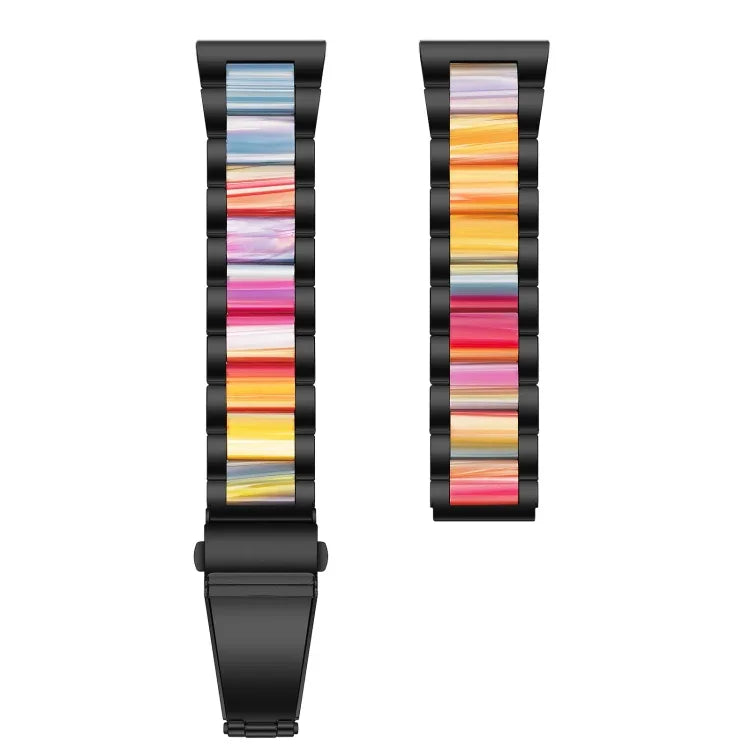 Dreifach-Perlenarmband aus Stahl und Harz, Ersatzarmband für Samsung Smartwatches (20 mm und 22 mm)