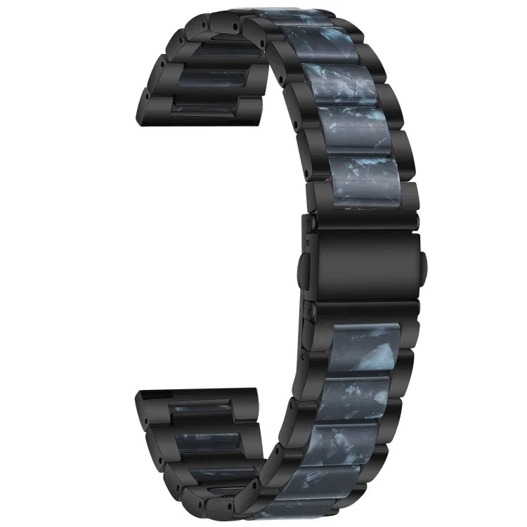 Dreifach-Perlenarmband aus Stahl und Harz, Ersatzarmband für Samsung Smartwatches (20 mm und 22 mm)