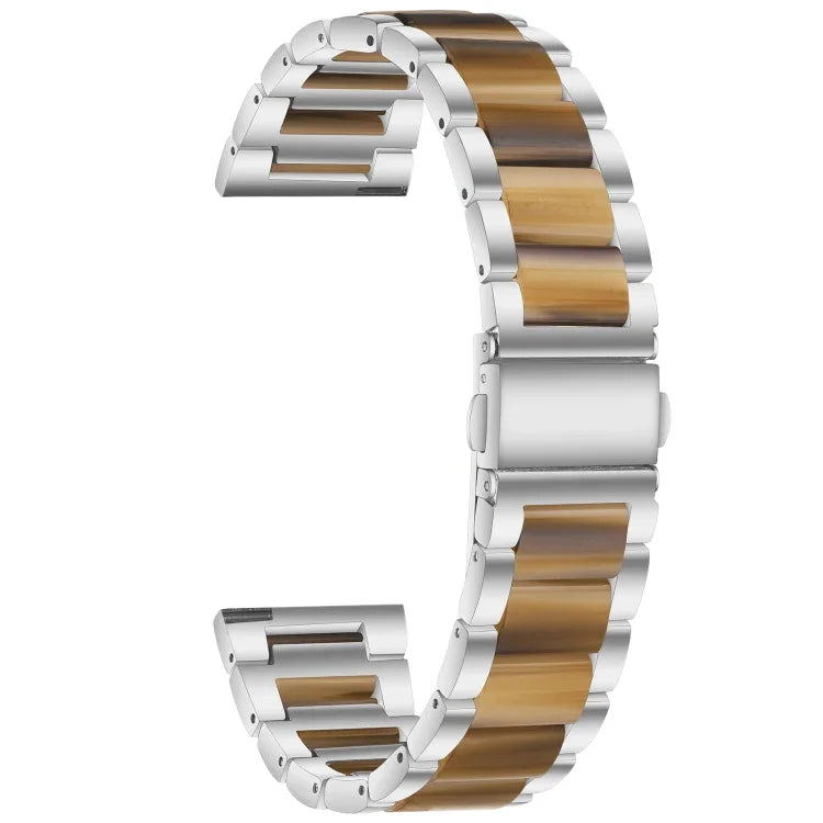 Dreifach-Perlenarmband aus Stahl und Harz, Ersatzarmband für Samsung Smartwatches (20 mm und 22 mm)