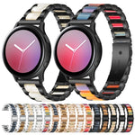 Dreifach-Perlenarmband aus Stahl und Harz, Ersatzarmband für Samsung Smartwatches (20 mm und 22 mm)